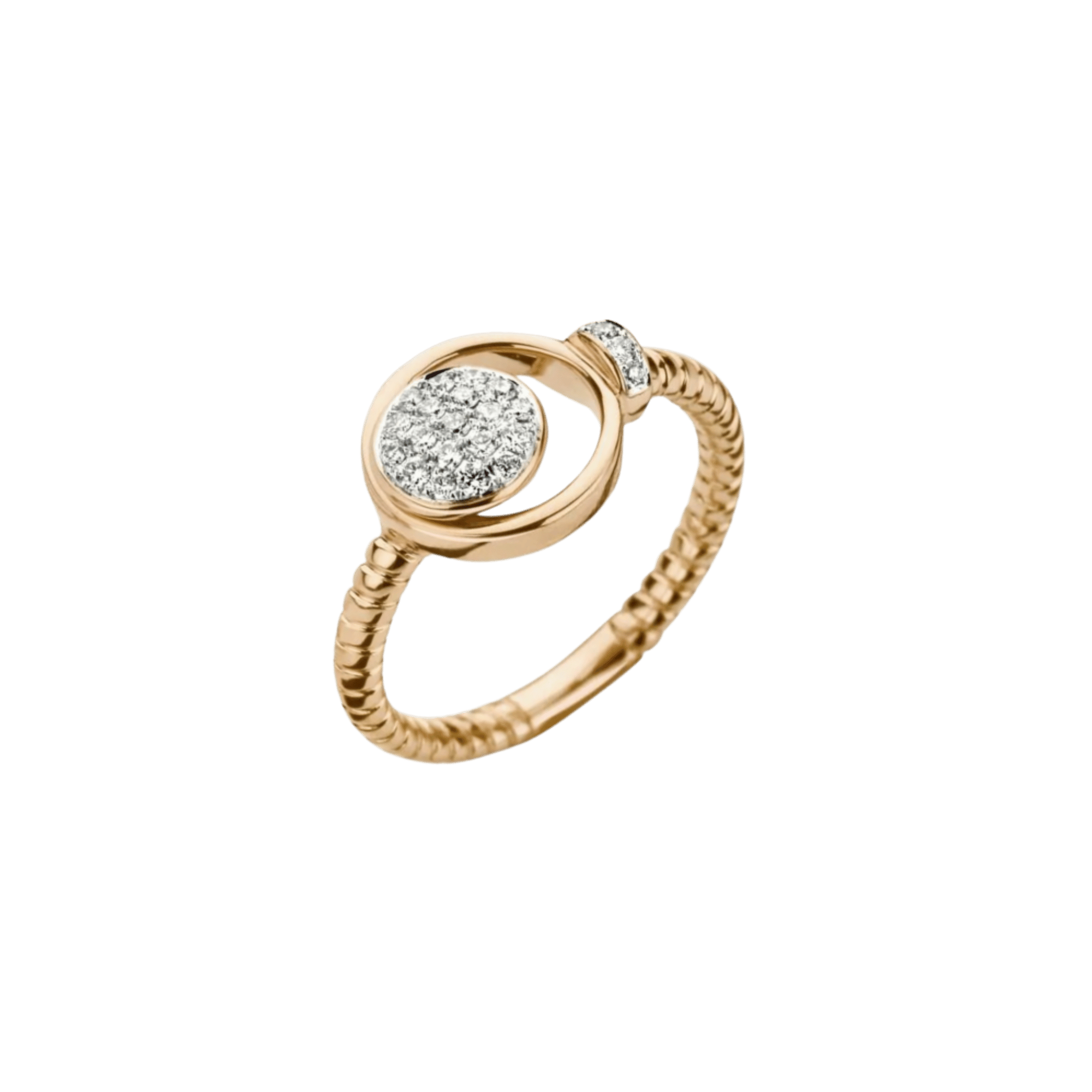 Tirisi Jewelry Amsterdam Wangle ring geelgoud met diamant - TR1129D(2T) - #1 Tirisi Jewelry Amsterdam Wangle ring geelgoud met diamant - TR1129D(2T) - #1