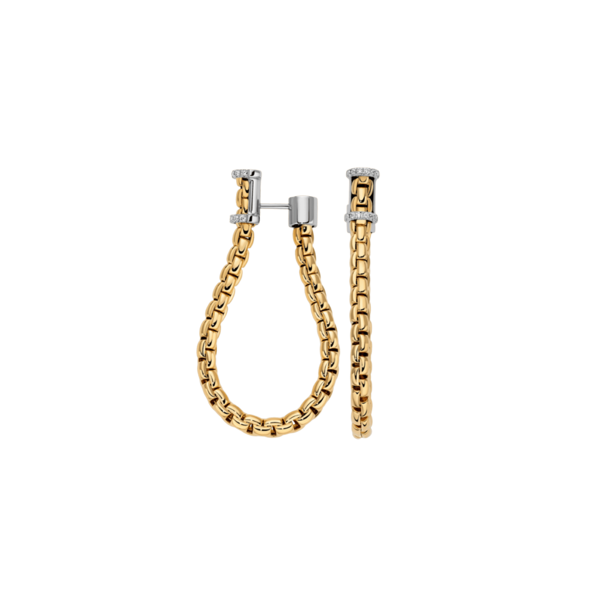FOPE Essentials oorsieraad geelgoud met diamant - 11E01OX_BB_G_XBX_000 - #2