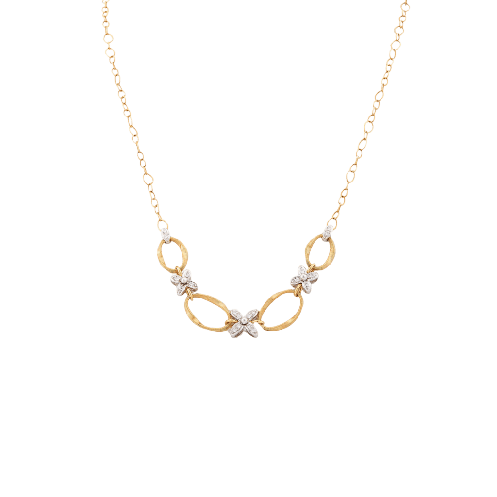 Marco Bicego Marrakech Onde Fiori collier geelgoud met diamant - CG829-B3 - #2