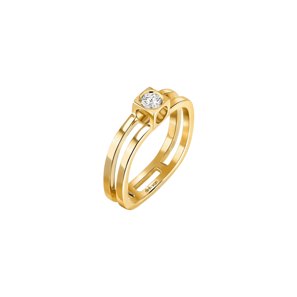 dinh van Le Cube Diamant ring geelgoud met diamant - 208901 - #1