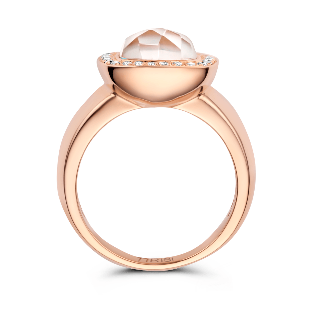 Tirisi Jewelry Milano Tre ring roodgoud met diamant - TR9697WQP - #3 Tirisi Jewelry Milano Tre ring roodgoud met diamant - TR9697WQP - #3