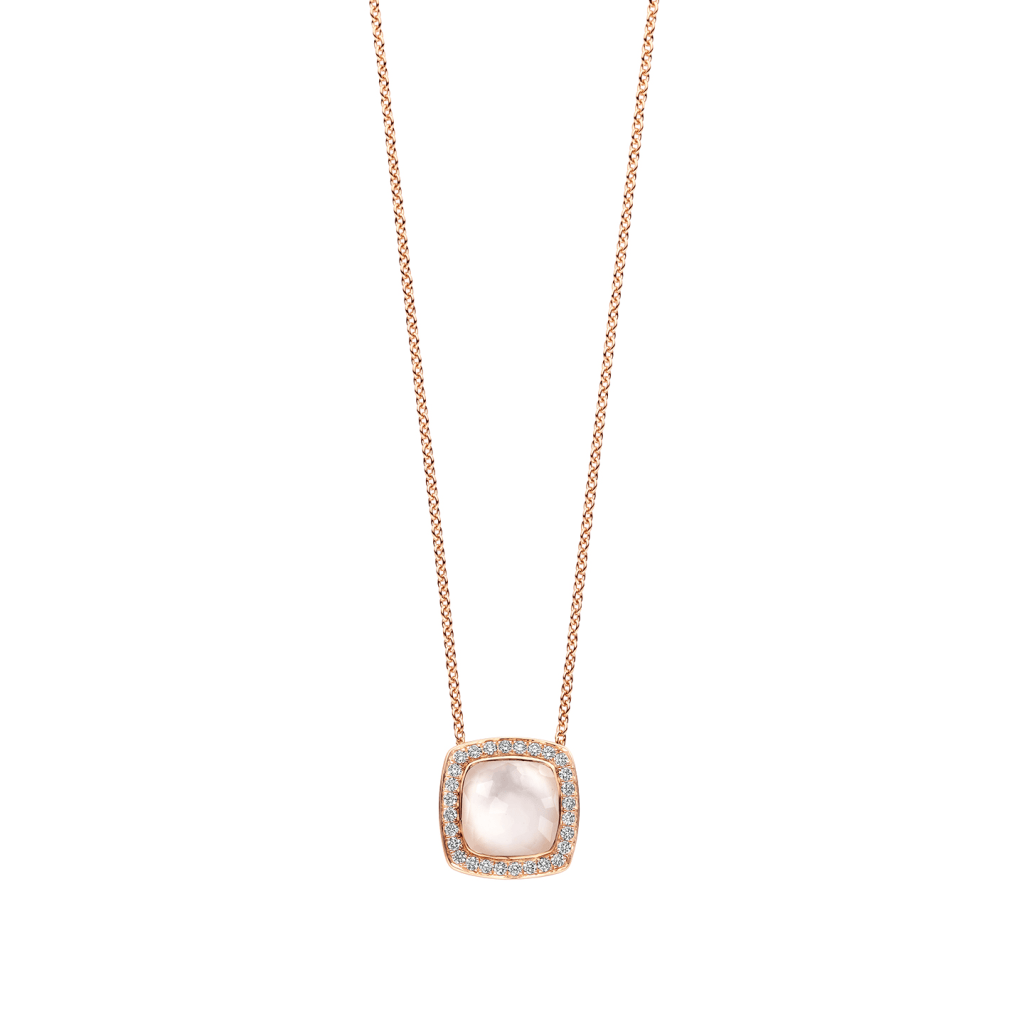Tirisi Jewelry Milano Tre collier roodgoud met diamant - TP9186WQP - #5 Tirisi Jewelry Milano Tre collier roodgoud met diamant - TP9186WQP - #5