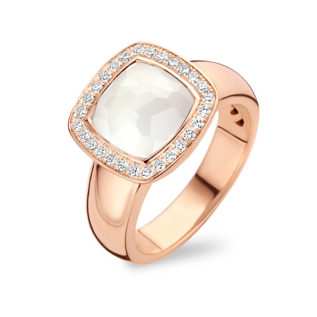 Tirisi Jewelry Milano Tre ring roodgoud met diamant - TR9697WQP - #2 Tirisi Jewelry Milano Tre ring roodgoud met diamant - TR9697WQP - #2