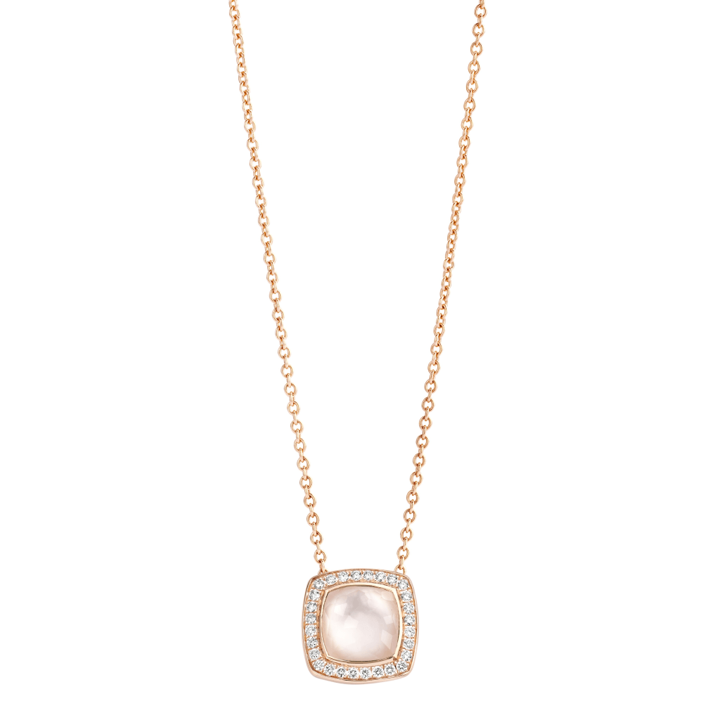 Tirisi Jewelry Milano Tre collier roodgoud met diamant - TP9186WQP - #2 Tirisi Jewelry Milano Tre collier roodgoud met diamant - TP9186WQP - #2