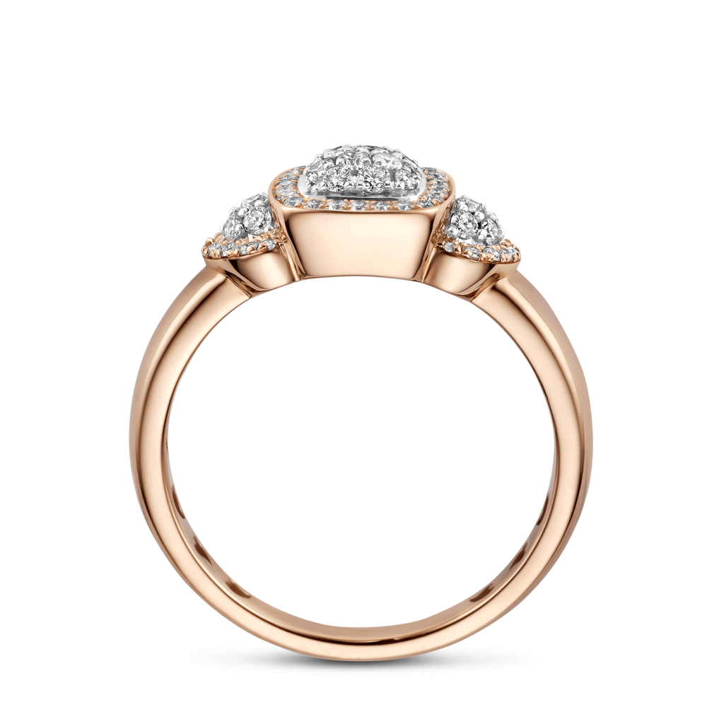 Tirisi Jewelry Milano Tre ring roodgoud - TR9820D(2P) - #3 Tirisi Jewelry Milano Tre ring roodgoud - TR9820D(2P) - #3