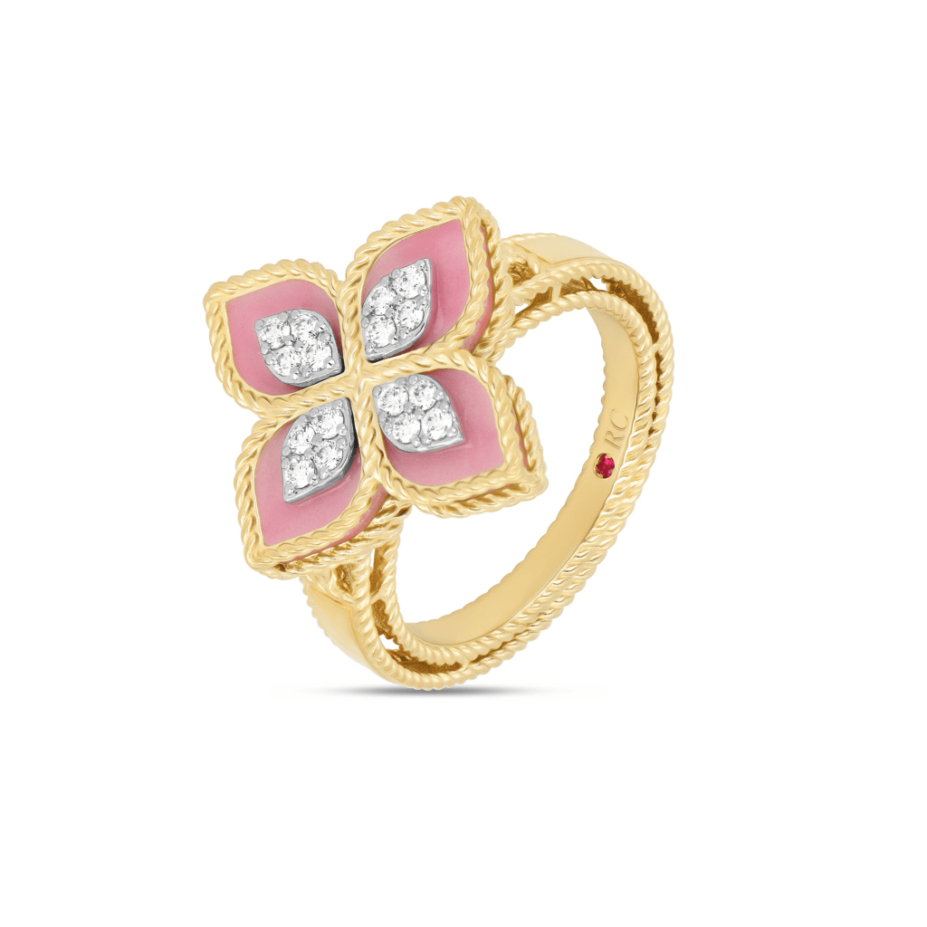 Roberto Coin Princess Flower ring geelgoud met diamant - ADV888RI2462 - #1
