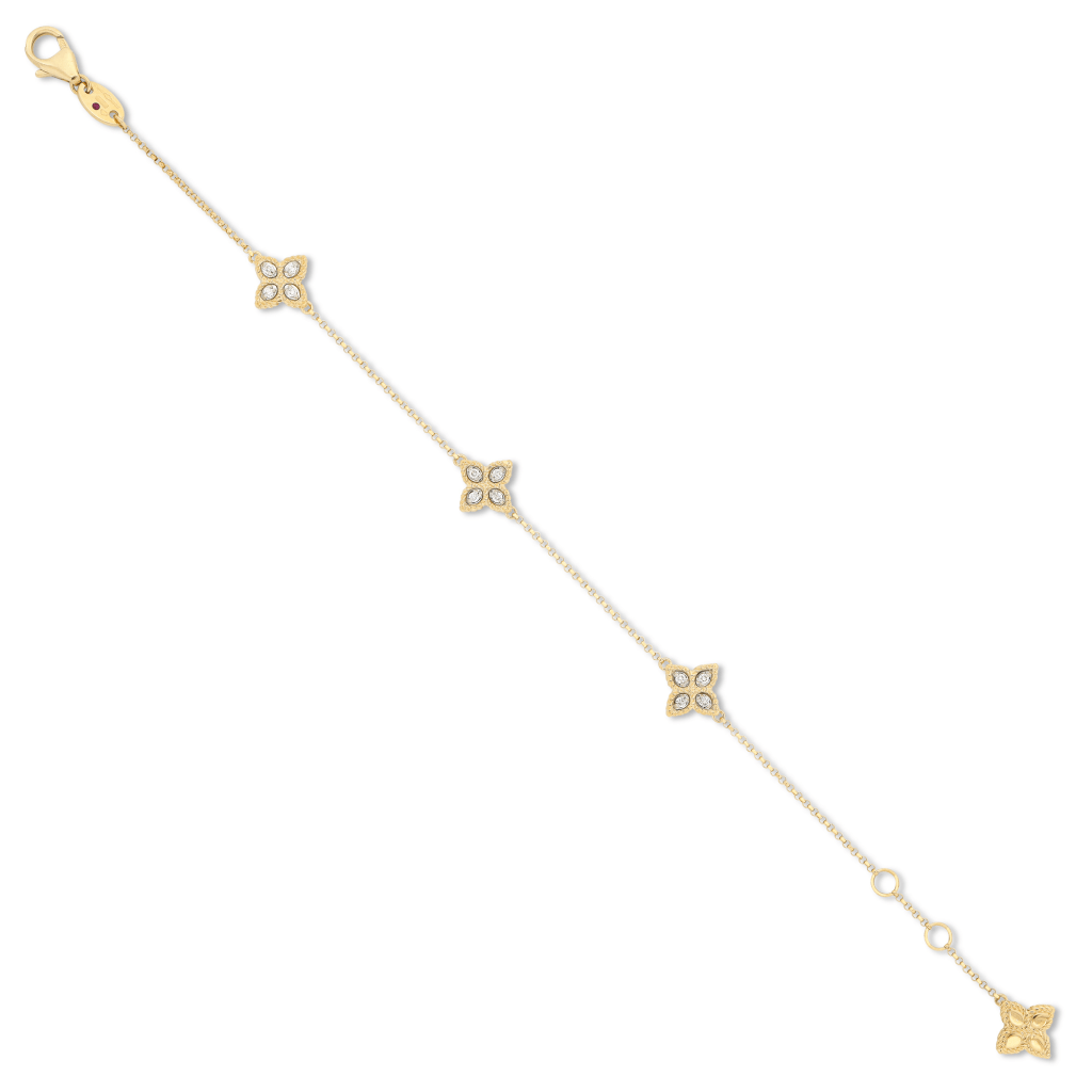 Roberto Coin Princess Flower armband geelgoud met diamant - ADR777BR1093 - #2 Roberto Coin Princess Flower armband geelgoud met diamant - ADR777BR1093 - #2