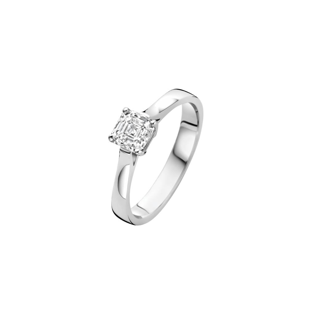 Ingrid Solitair ring - Royal Asscher - R.239.RAC.18WG.3 GIA Ingrid Solitair ring - Royal Asscher - R.239.RAC.18WG.3 GIA