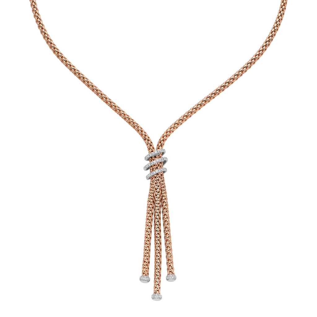 FOPE Prima Aura collier roodgoud met diamant - 75108CX_PB_R_BBX_045 - #1 FOPE Prima Aura collier roodgoud met diamant - 75108CX_PB_R_BBX_045 - #1