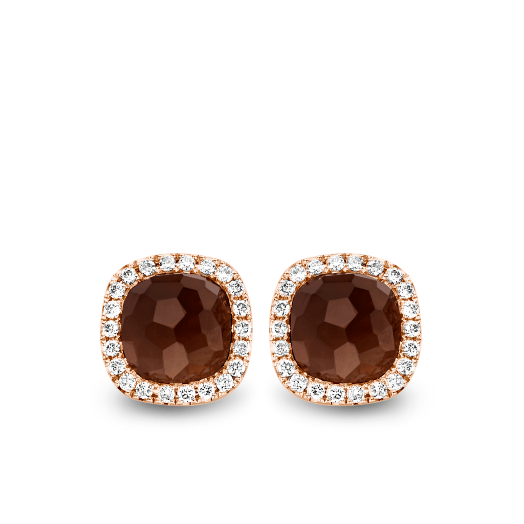 Tirisi Jewelry Milano Sweeties oorsieraad roodgoud met diamant - TE9226LSQP - #2 Tirisi Jewelry Milano Sweeties oorsieraad roodgoud met diamant - TE9226LSQP - #2