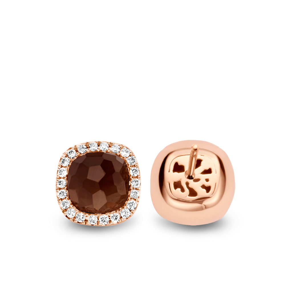 Tirisi Jewelry Milano Sweeties oorsieraad roodgoud met diamant - TE9226LSQP - #3 Tirisi Jewelry Milano Sweeties oorsieraad roodgoud met diamant - TE9226LSQP - #3