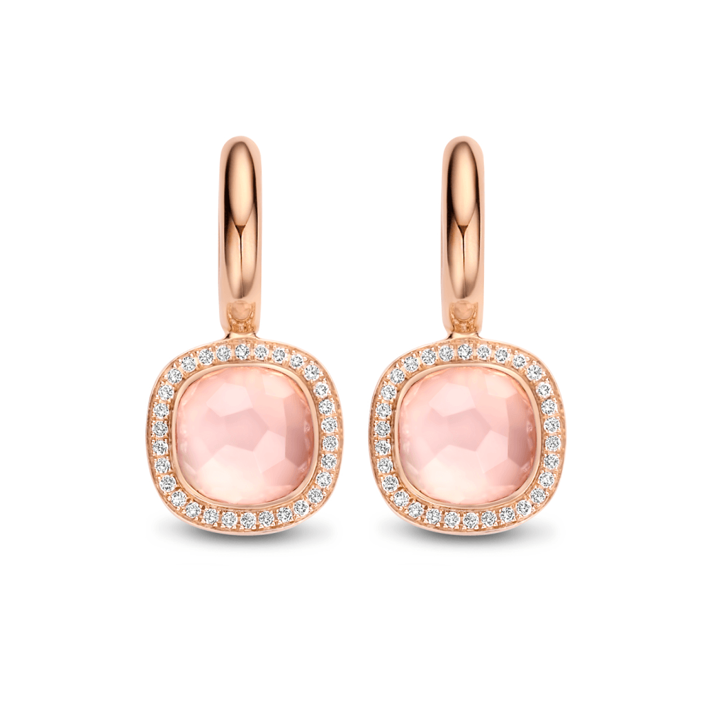 Tirisi Jewelry Milano Due oorsieraad roodgoud met diamant - TE9217PQP - #1 Tirisi Jewelry Milano Due oorsieraad roodgoud met diamant - TE9217PQP - #1