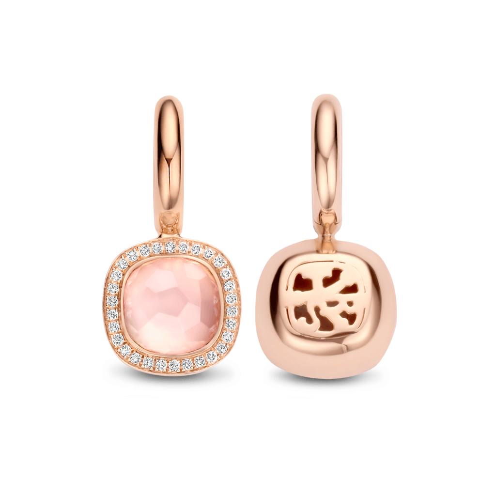 Tirisi Jewelry Milano Due oorsieraad roodgoud met diamant - TE9217PQP - #2 Tirisi Jewelry Milano Due oorsieraad roodgoud met diamant - TE9217PQP - #2