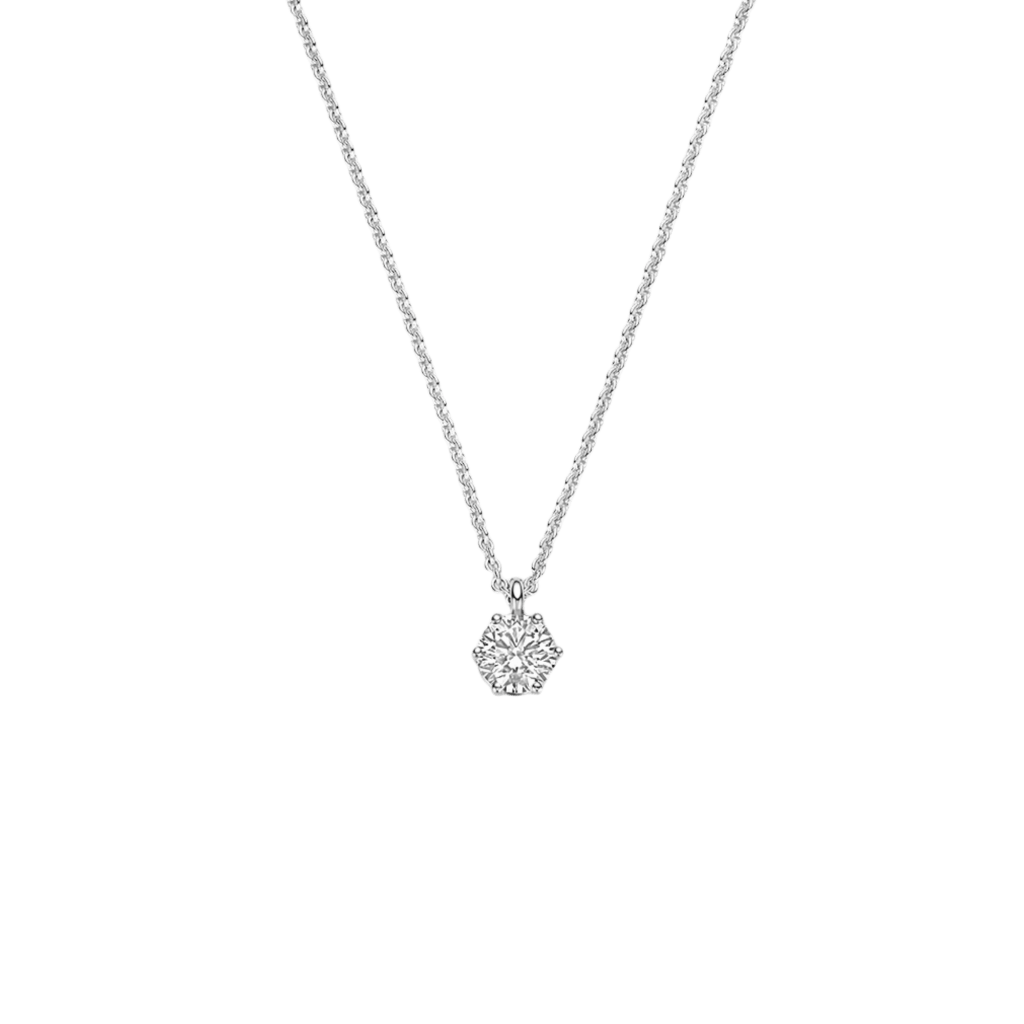 Schaap en Citroen Diamonds collier witgoud met diamant - #1 Schaap en Citroen Diamonds collier witgoud met diamant - #1