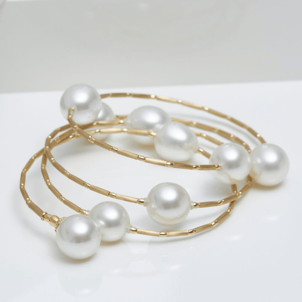 Yana Nesper Wrap Me armband geelgoud met parel - WR4 - #3 Yana Nesper Wrap Me armband geelgoud met parel - WR4 - #3