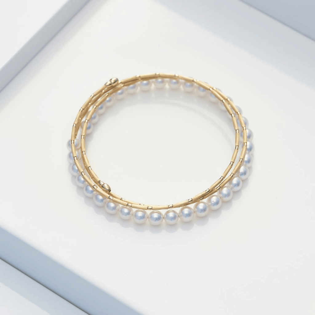 Yana Nesper Wrap Me armband geelgoud met parel - WR10 - #4 Yana Nesper Wrap Me armband geelgoud met parel - WR10 - #4