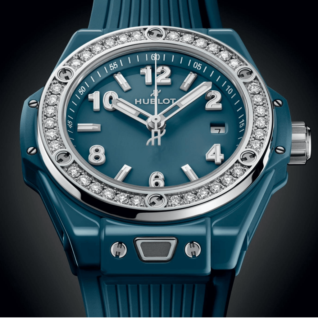 Hublot Big Bang One Click Petrol Blue Ceramic Diamonds 33mm - 485.ES.5171.RX.1204 - #3 Hublot Big Bang One Click Petrol Blue Ceramic Diamonds 33mm - 485.ES.5171.RX.1204 - #3