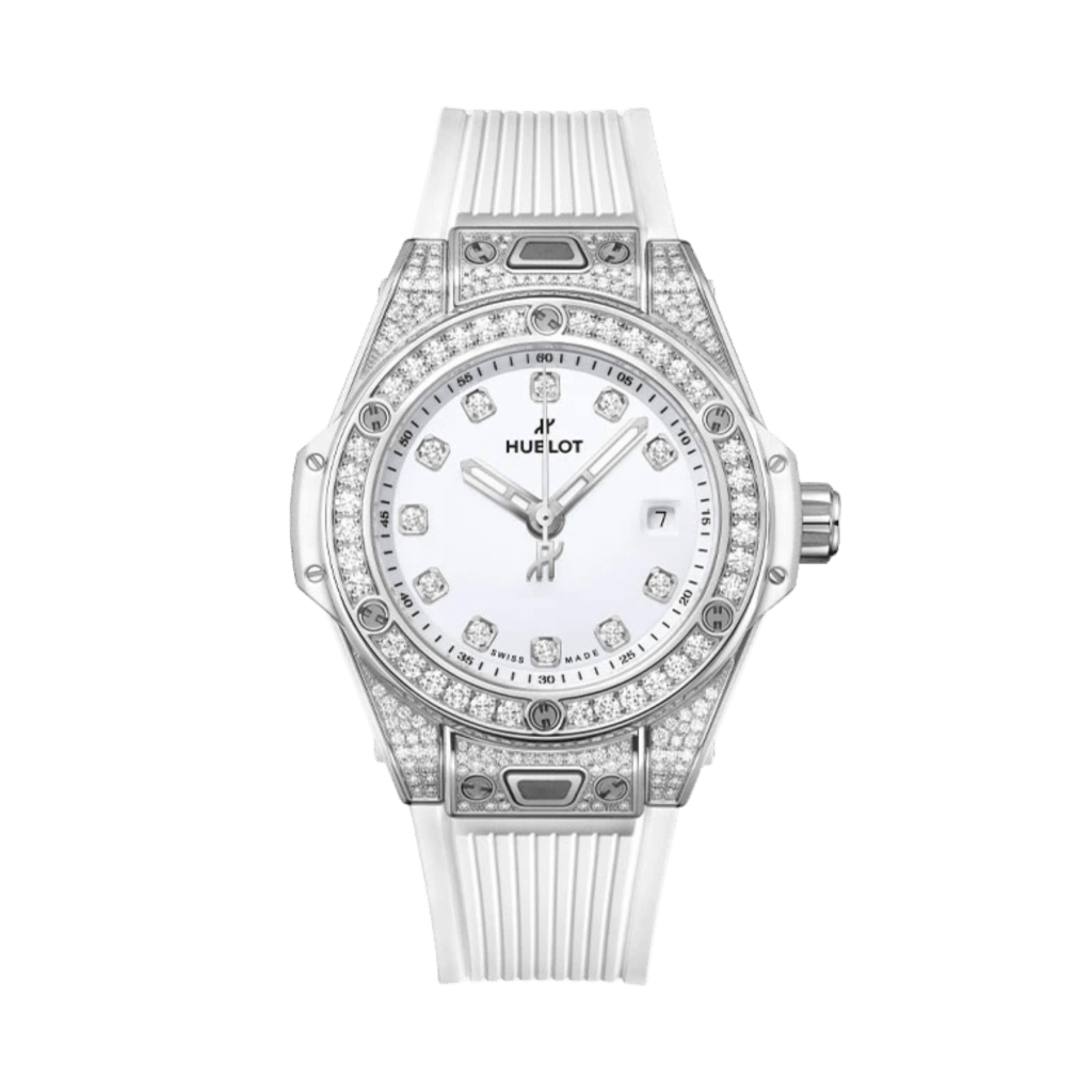 Hublot Big Bang One Click Steel White Pave 33mm - 485.SE.2210.RW.1604 - #1 Hublot Big Bang One Click Steel White Pave 33mm - 485.SE.2210.RW.1604 - #1