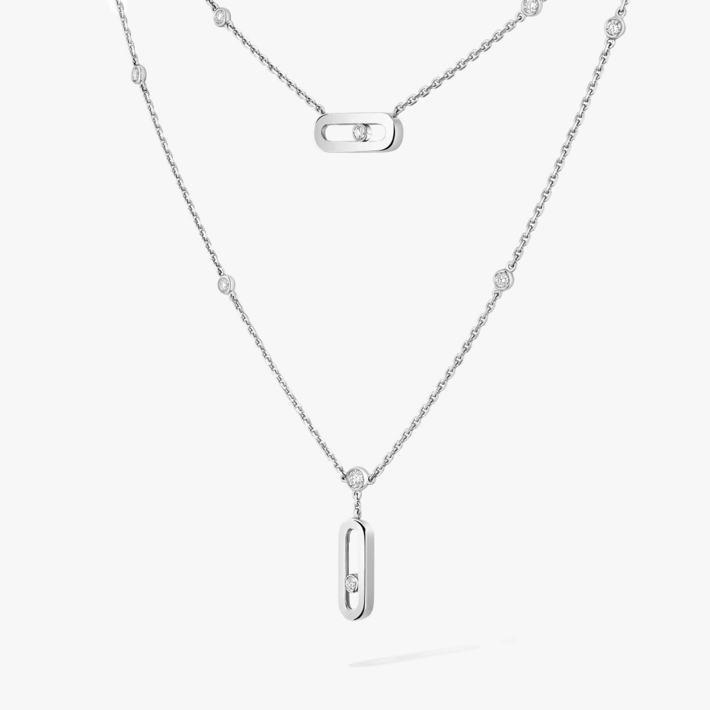 Messika Move Uno collier witgoud met diamant - 8852-WG - #4 Messika Move Uno collier witgoud met diamant - 8852-WG - #4