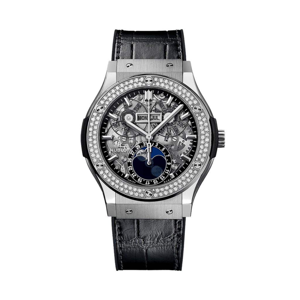 Hublot Classic Fusion Aerofusion Moonphase Titanium Diamonds 45mm - 517.NX.0170.LR.1104 - #1 Hublot Classic Fusion Aerofusion Moonphase Titanium Diamonds 45mm - 517.NX.0170.LR.1104 - #1
