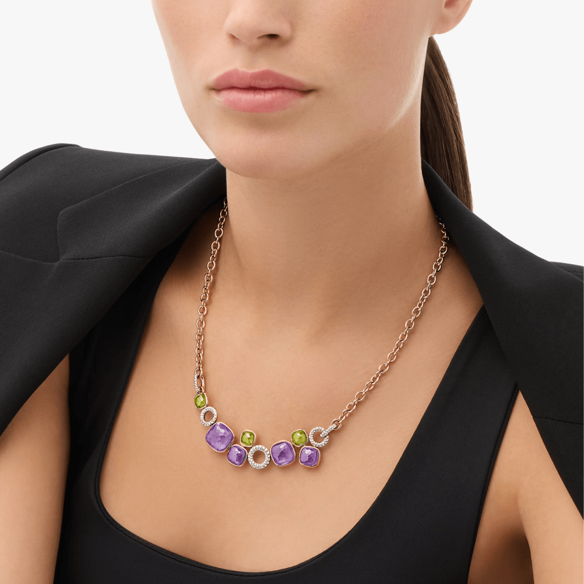 Pomellato Nudo Diamonds collier roodgoud met diamant - PCC6021 O6WHR BPEIY - #4 Pomellato Nudo Diamonds collier roodgoud met diamant - PCC6021 O6WHR BPEIY - #4