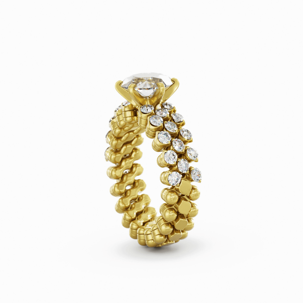 Unico Flexibele ring - Serafino Consoli - RMSSLWD1253H2YGWD GIA Unico Flexibele ring - Serafino Consoli - RMSSLWD1253H2YGWD GIA