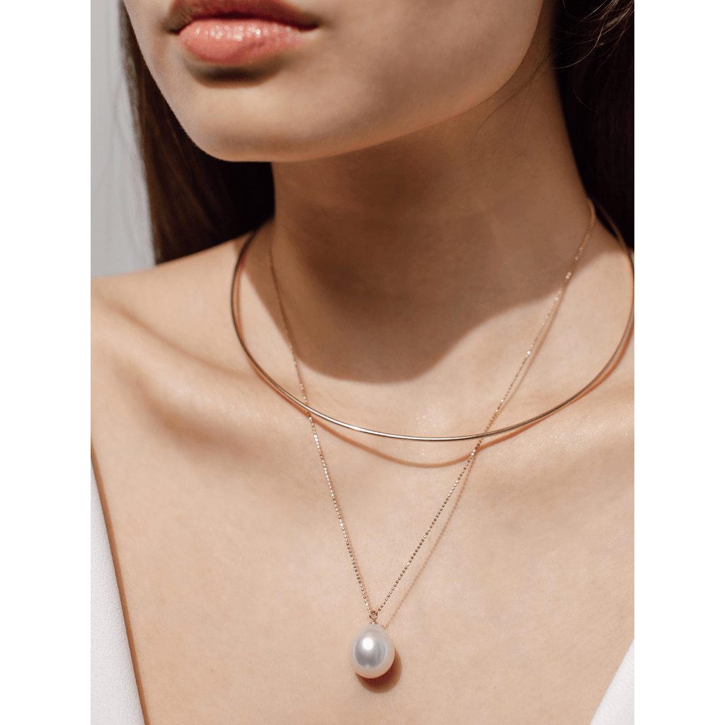Yana Nesper Open Mind Love collier geelgoud met parel - LO1 - #6 Yana Nesper Open Mind Love collier geelgoud met parel - LO1 - #6