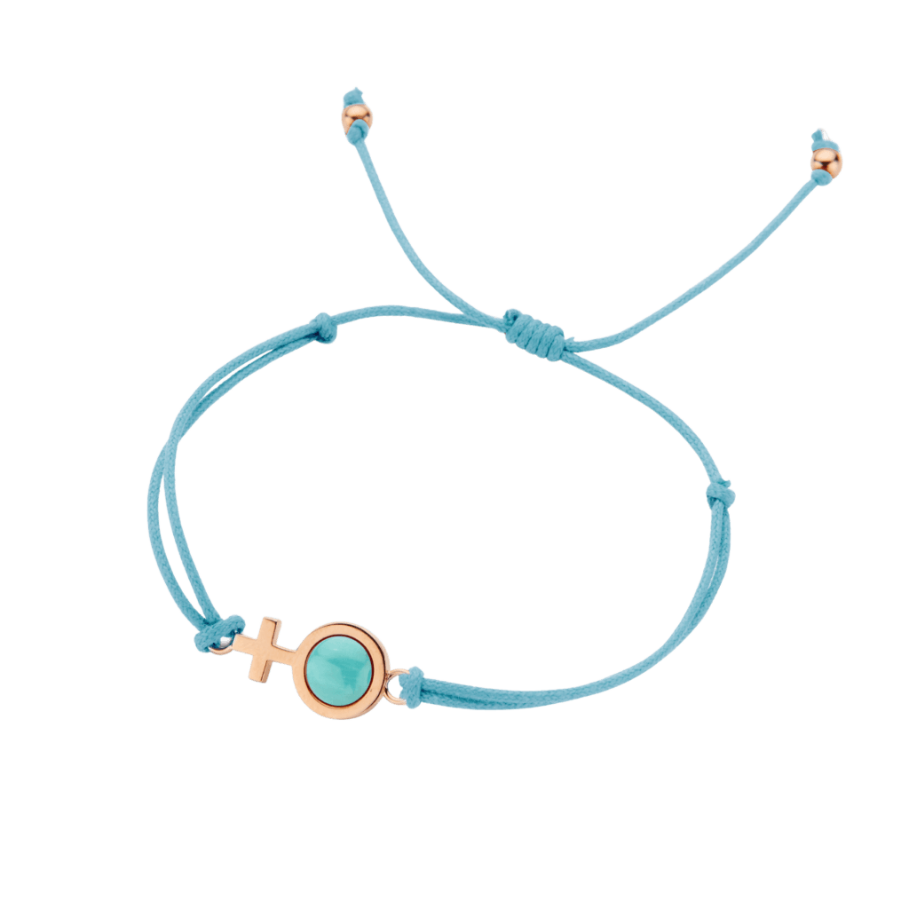Schaap en Citroen Essentials Gift For Life armband roodgoud met turquoise - #1