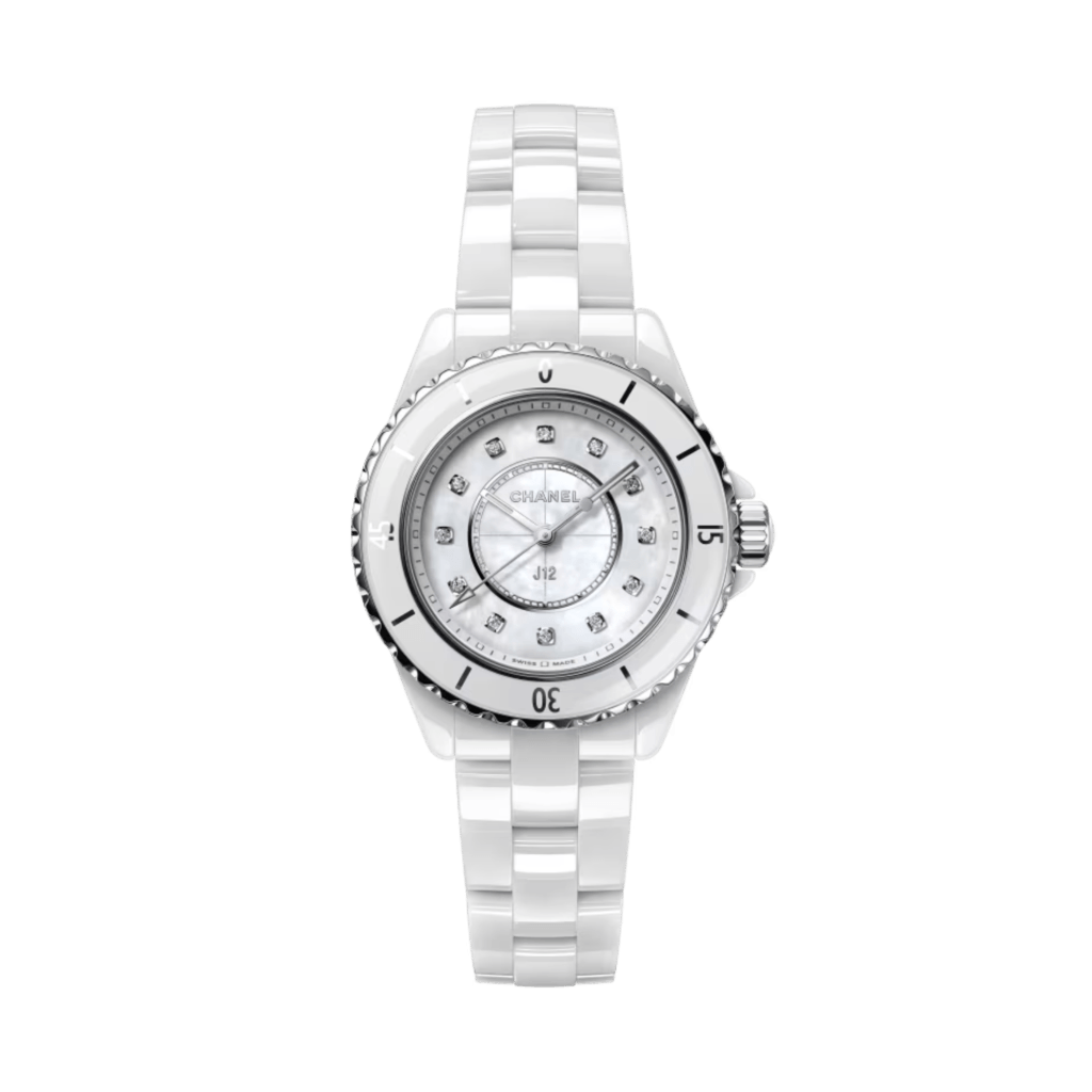 CHANEL J12 White Mother of Pearl & Diamond Indicators 33mm - H5704 - #1 CHANEL J12 White Mother of Pearl & Diamond Indicators 33mm - H5704 - #1