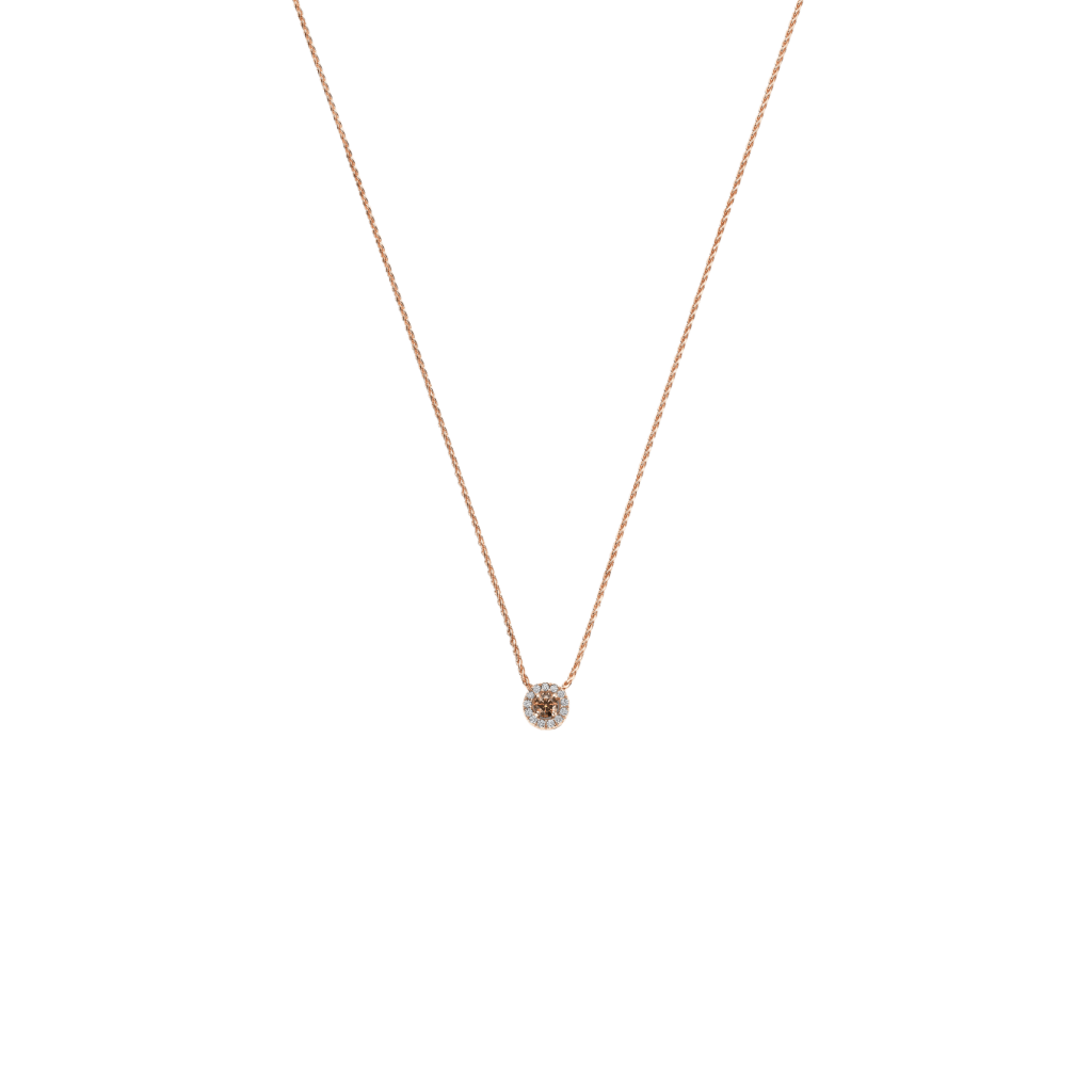 Schaap en Citroen Diamonds collier roodgoud met diamant - #1 Schaap en Citroen Diamonds collier roodgoud met diamant - #1