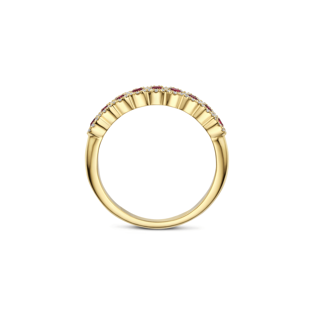 Schaap en Citroen Diamonds ring geelgoud met robijn - #4 Schaap en Citroen Diamonds ring geelgoud met robijn - #4