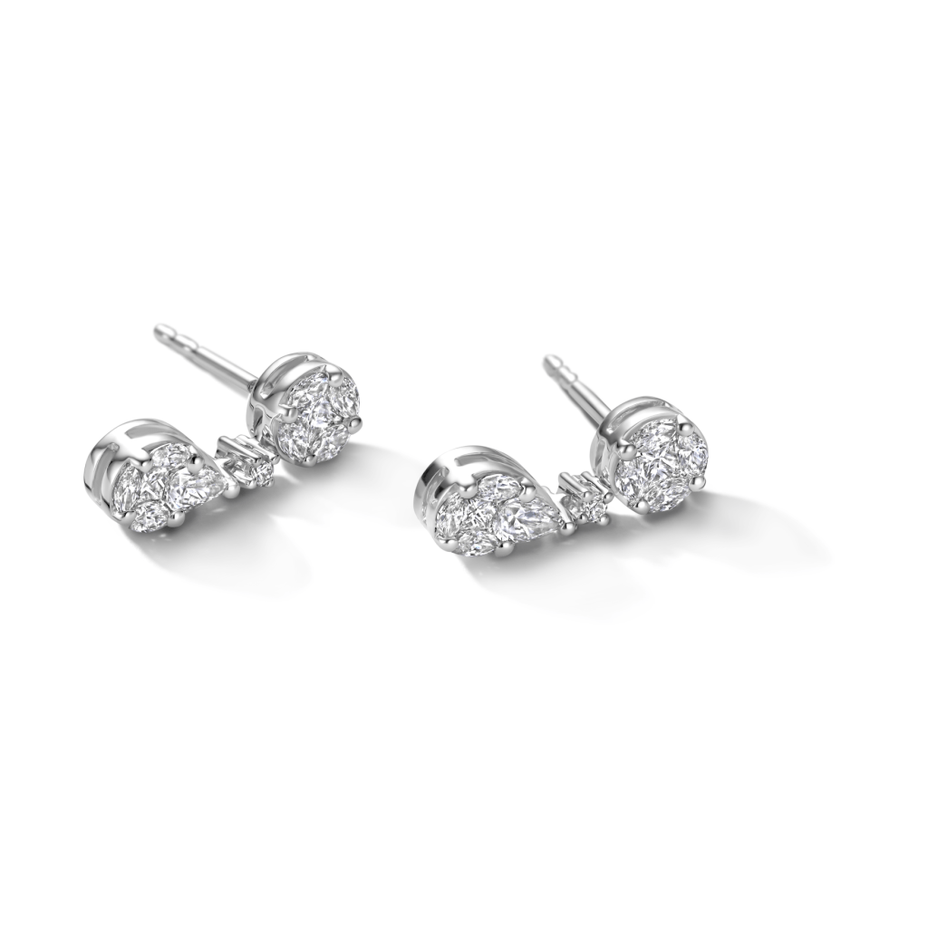 Schaap en Citroen Diamonds oorsieraad witgoud met diamant - #2 Schaap en Citroen Diamonds oorsieraad witgoud met diamant - #2