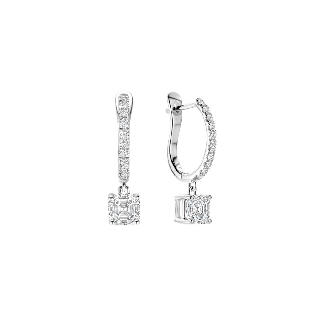 Rose Oorsieraad - Royal Asscher - E.222.RAC.18WG.13 GIA Rose Oorsieraad - Royal Asscher - E.222.RAC.18WG.13 GIA