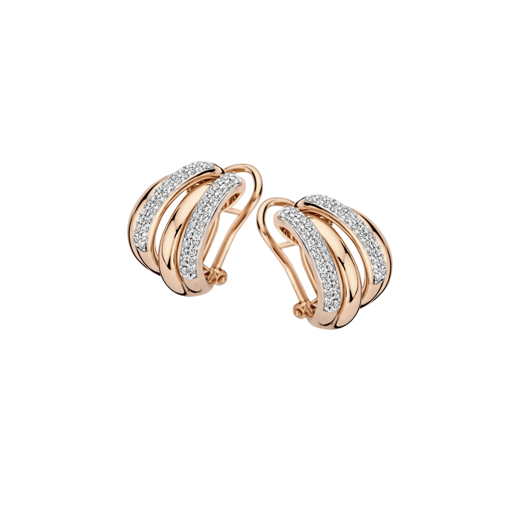 Tirisi Jewelry Amsterdam Due oorsieraad roodgoud - TE7163D(2P) - #1 Tirisi Jewelry Amsterdam Due oorsieraad roodgoud - TE7163D(2P) - #1