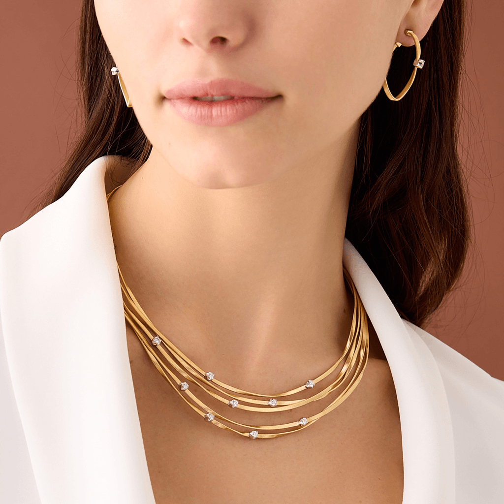 Marco Bicego Marrakech collier geelgoud met diamant - CG852-B8 - #3