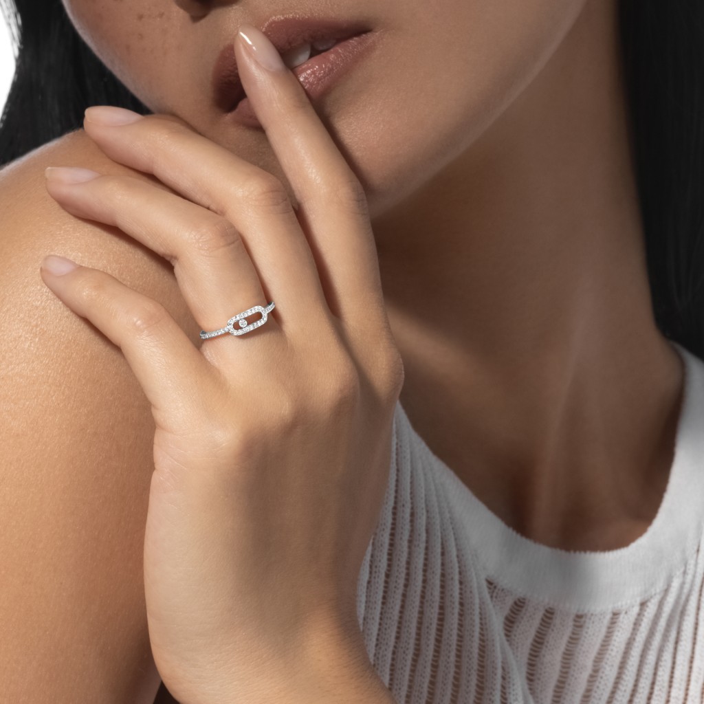 Messika Move Uno ring witgoud met diamant - 5630-WG - #4 Messika Move Uno ring witgoud met diamant - 5630-WG - #4