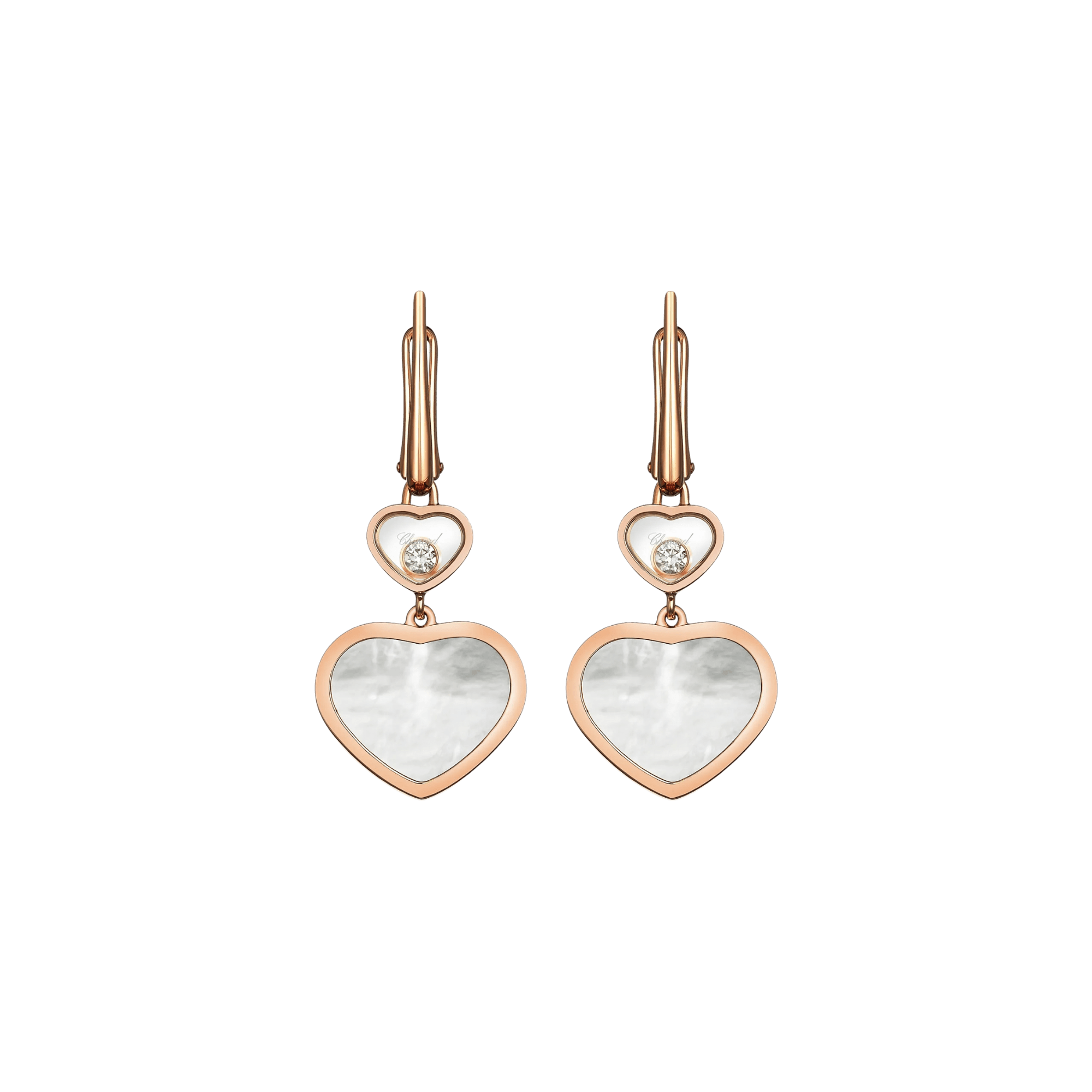 Chopard Happy Diamonds Happy Hearts oorsieraad roodgoud met diamant - 837482-5310 - #3