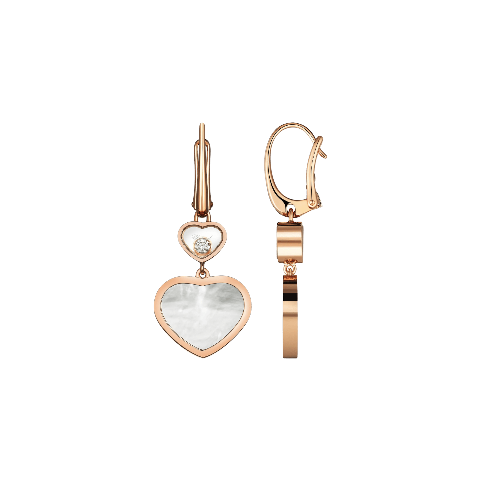 Chopard Happy Diamonds Happy Hearts oorsieraad roodgoud met diamant - 837482-5310 - #2
