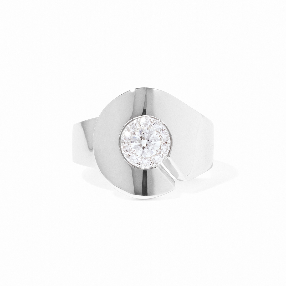 dinh van Menottes Dinh Van ring witgoud met diamant - 267712 - #2