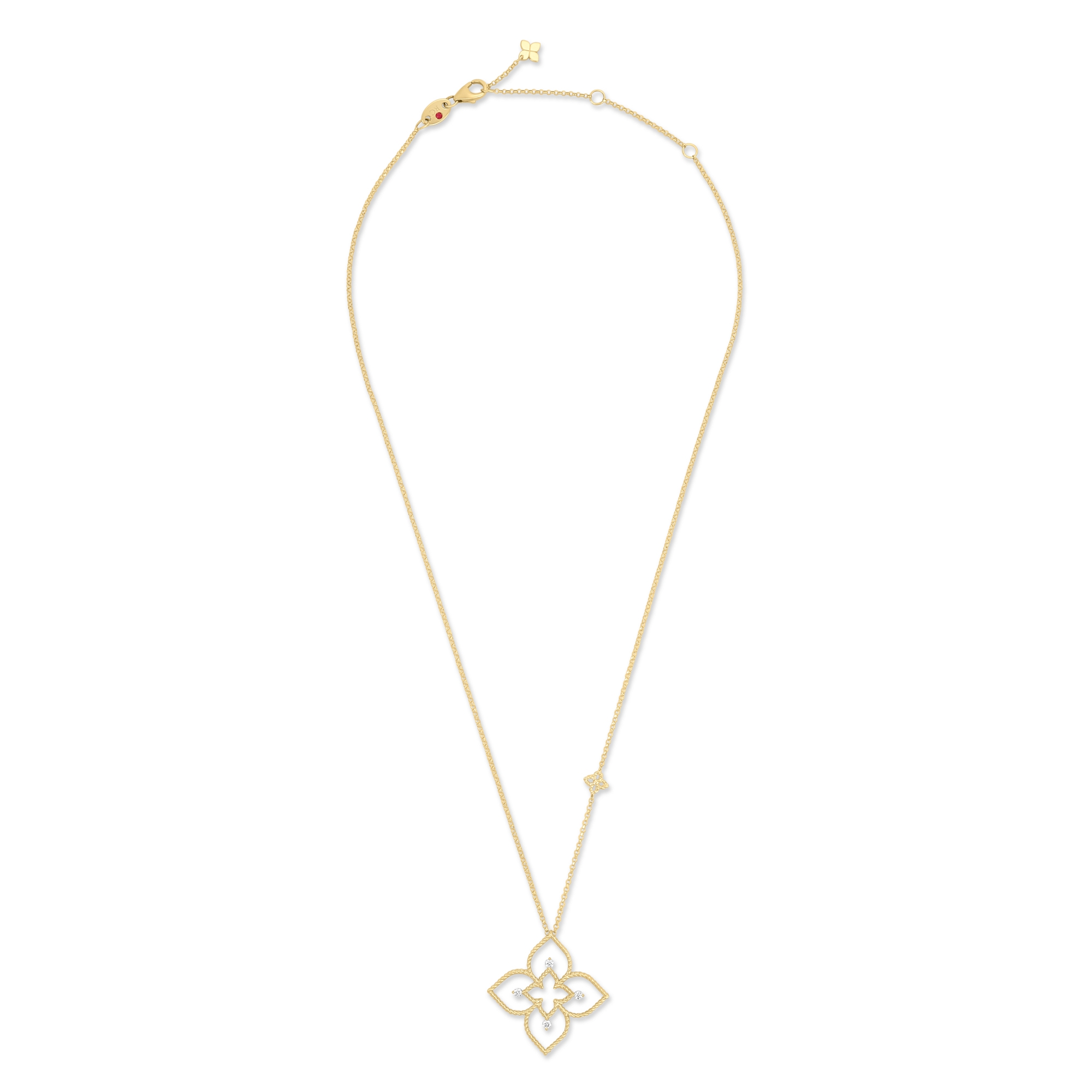 Roberto Coin Desert Flower collier geelgoud met diamant - ADR777CL3822 - #2