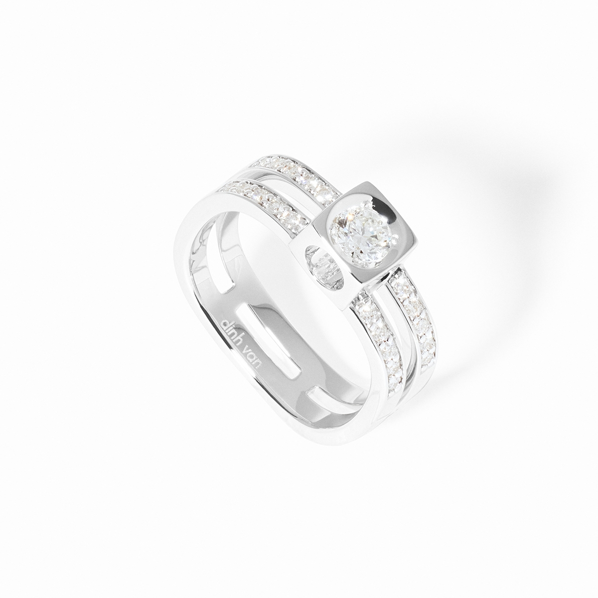 dinh van Le Cube Diamant ring witgoud met diamant - 208912 - #1