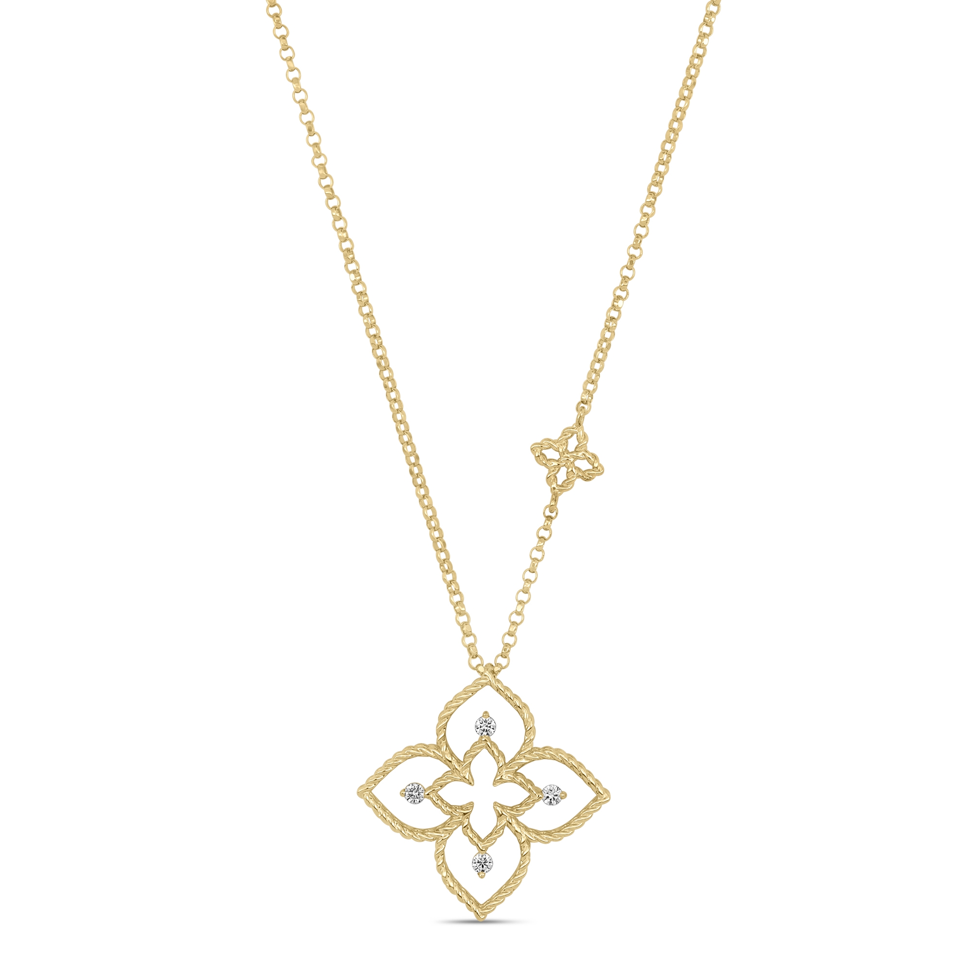 Roberto Coin Desert Flower collier geelgoud met diamant - ADR777CL3821 - #1