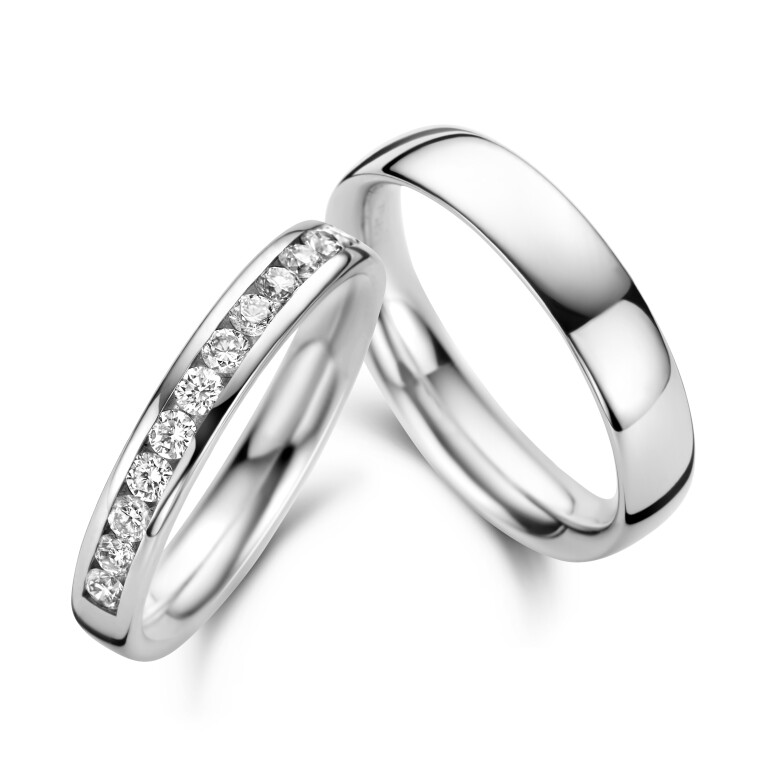 witgoud trouwring Classic Love Collection - 246775 - #2