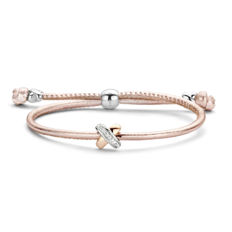 Tirisi Moda Kisses armband zilver/goud met diamant - TM2133RZ(2P) - #1