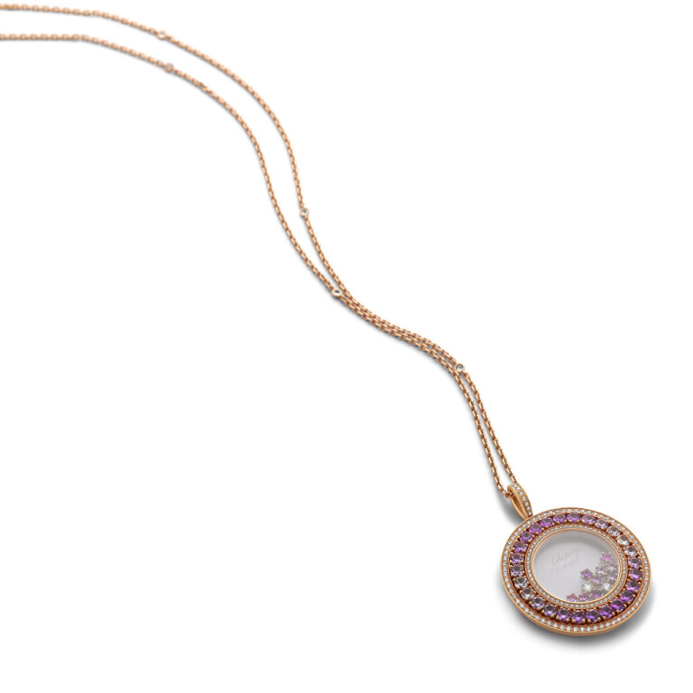 Chopard Happy Diamonds collier roodgoud met diamant - 799470-5201 - #3