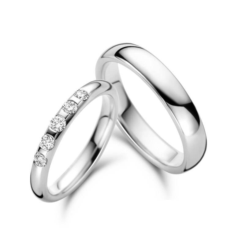 witgoud trouwring Classic Love Collection - 280003 - #2