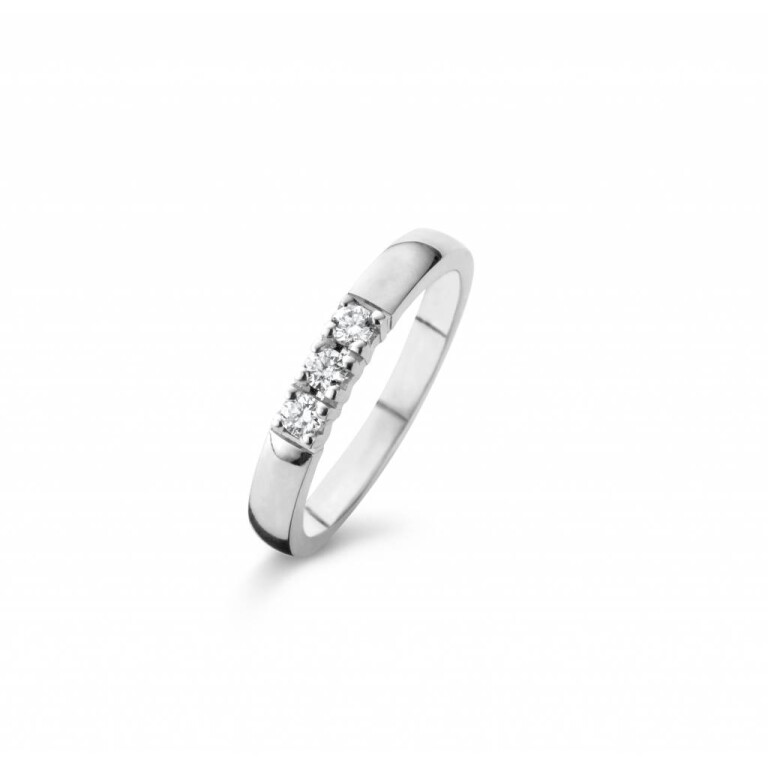 witgoud alliance ring met diamant Schaap en Citroen Diamonds - #1