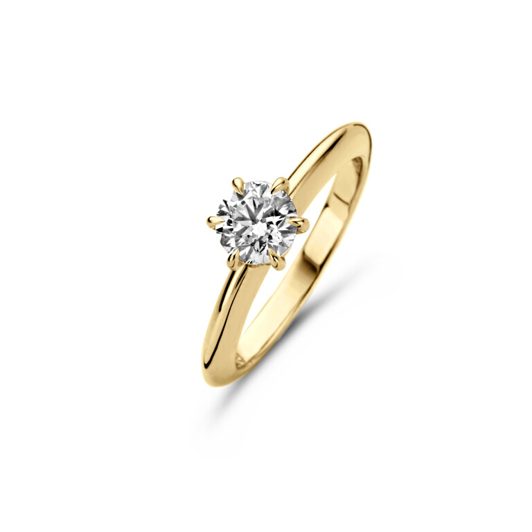 geelgoud solitair ring met diamant Schaap en Citroen Diamonds SC 125 Collection - #1