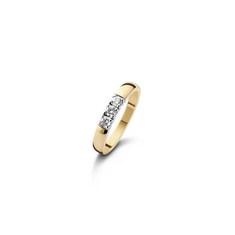 geel/wit goud alliance ring met diamant Schaap en Citroen Diamonds - #2