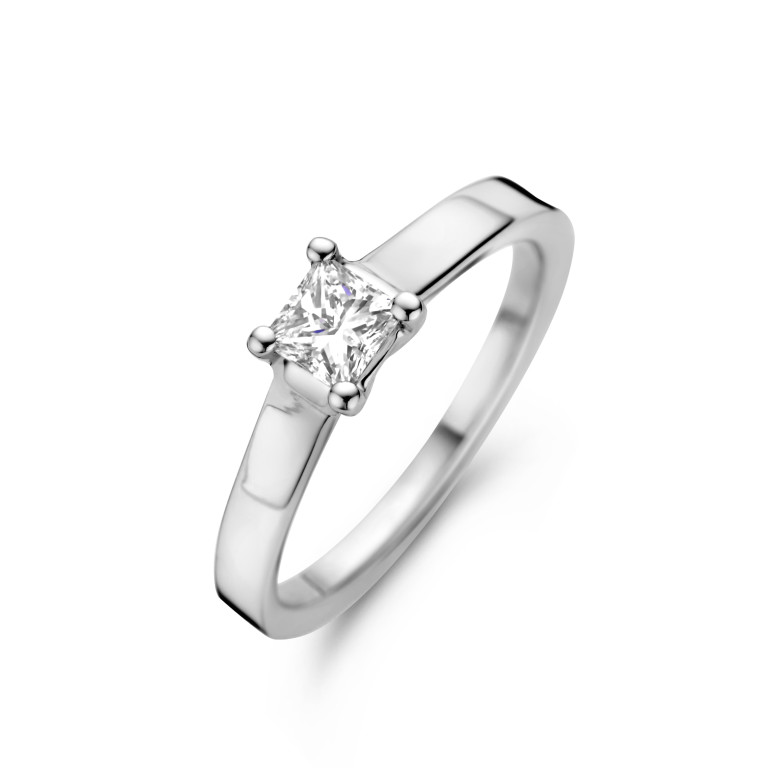witgoud solitair ring met diamant Schaap en Citroen Diamonds - #4